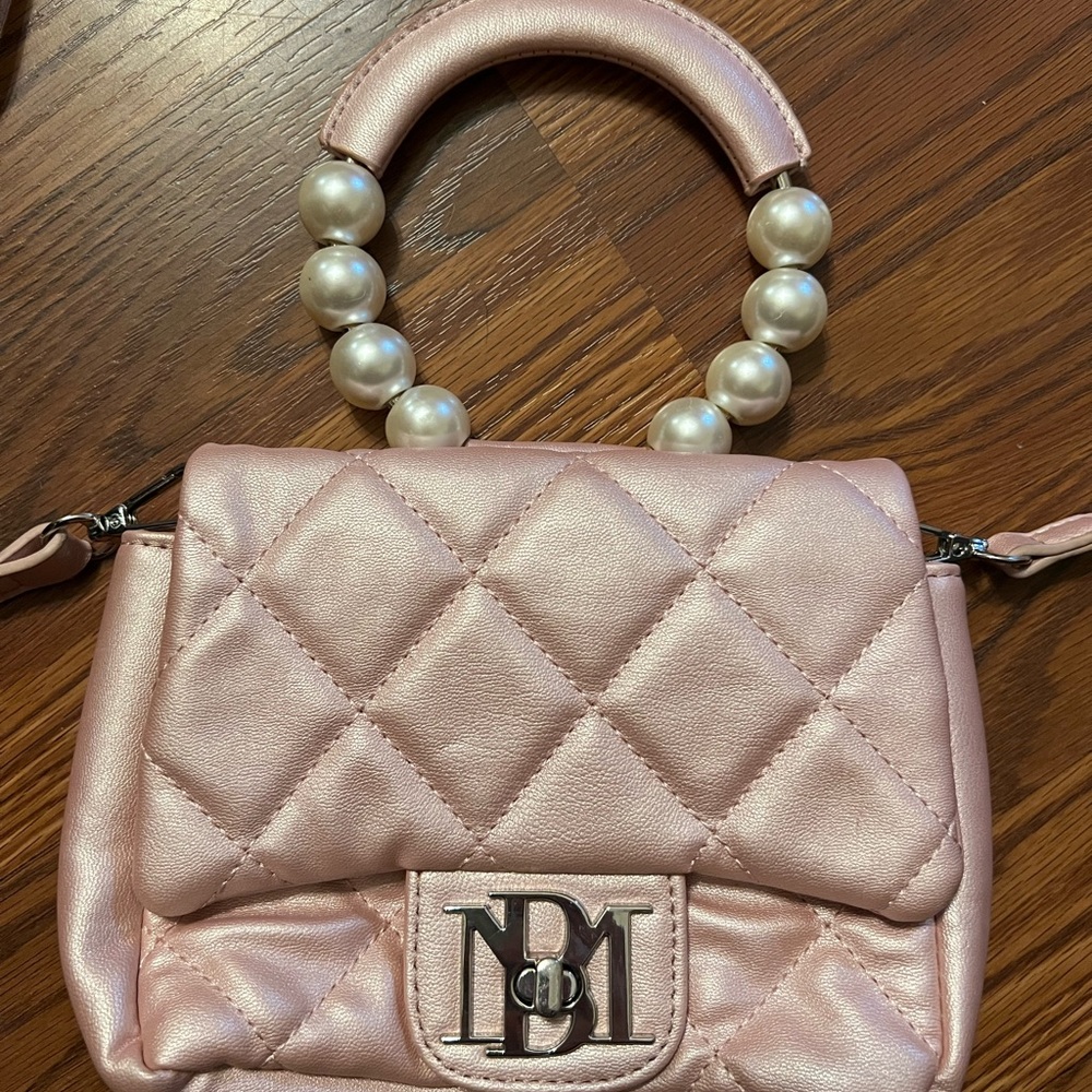 Badgley Mischka Pink & Pearl Tiny Crossbody